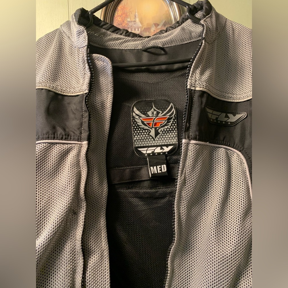 Fly Racing Motorcycle Riding Jacket in Silver, Street Coolpro II Mesh Jacket - Picture 12 of 16